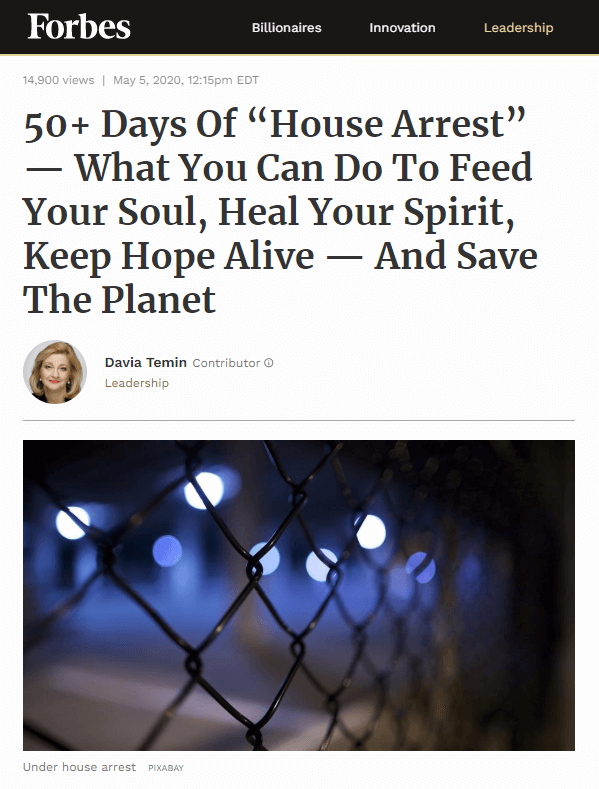 Forbes 50 Days of House Arrest